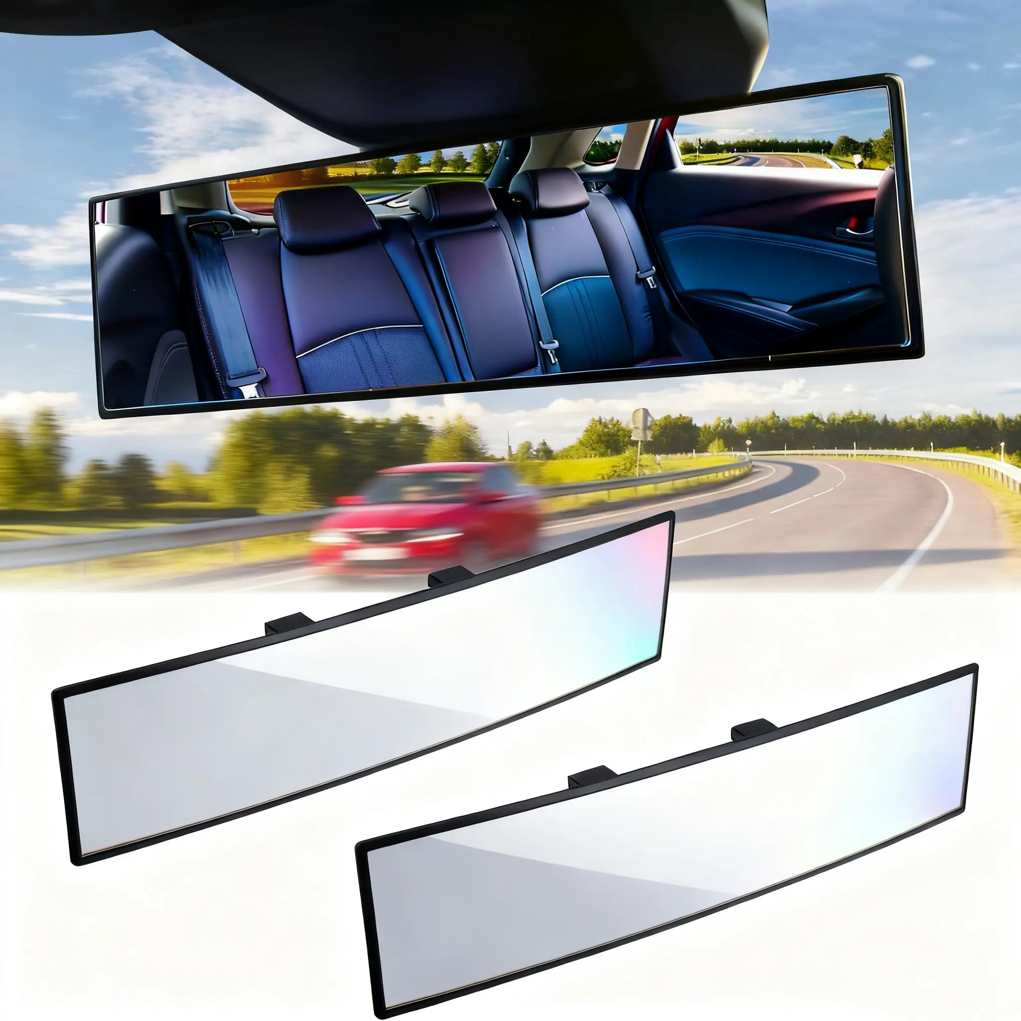 Car Rear View Mirrors 11.8 Inch Wide-Angle Clip-On Design | Reduces Blind Spots for Cars, Suvs & Trucks | Clear Vision & Enhanced Awareness