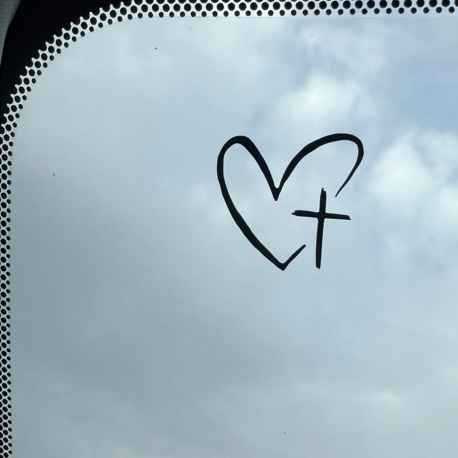 4Pcs Heart & Cross Car Stickers,Pattern Car Mirror Sticker, Car Rearview Mirror Decal, Vinyl Die Cut Decal, Universal Car Exterior Accessories,Faith Gift,Summervibes