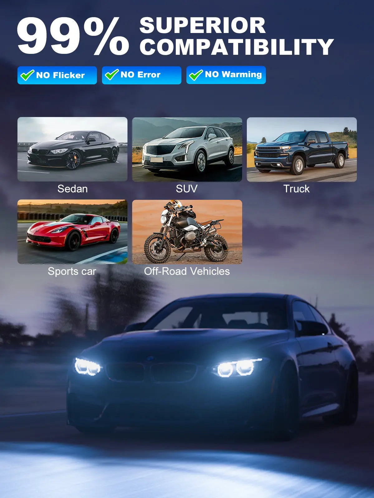 [One-Year Warranty Service Provided] Rimthin All-New Upgrade No Glare/Cutoff 9005/HB3/H11/H9/H8/H7/9008/H13/9012/9007/9006/HB4 White LED Headlight Kit 110000LM 800% Bright with Cooling Fan 6000K Cool White Plug