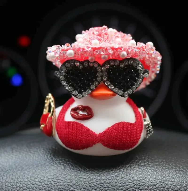 Exquisite Shiny Girl Duck(Need to Assemble)-Car Ornaments, Car Decorations, Valentine'S Day Gifts, Party Atmosphere Decoration