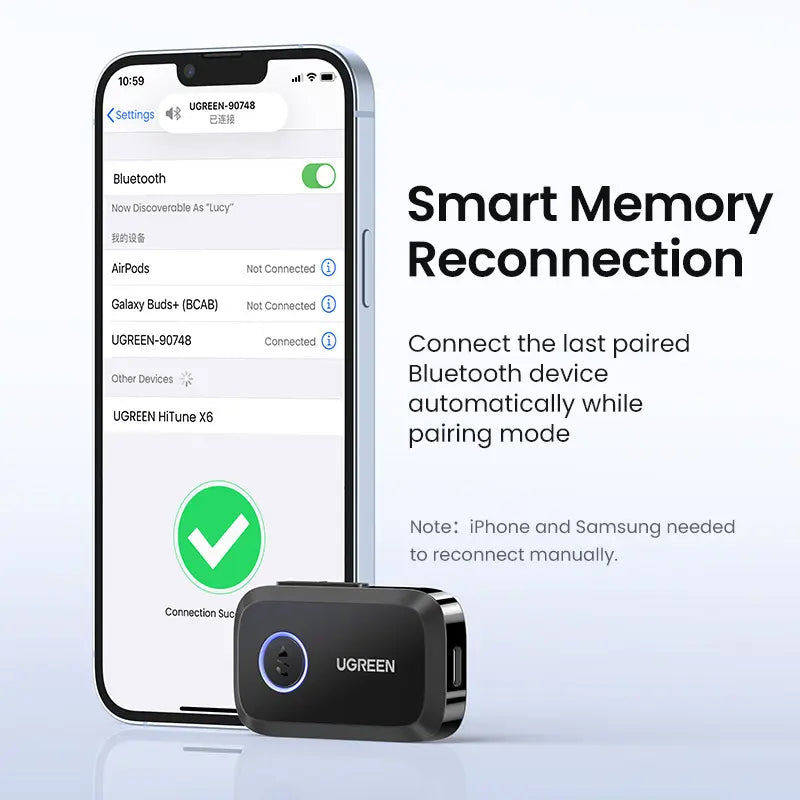 UGREEN 5.4 Aux Bluetooth Adapter for Car, Wireless FM Transmitter, 3.5Mm Aux Audio Receiver for Home Stereo/Wired Speaker, 15H Battery Life Car Accessories, Bluetoothtransmitter, Automotive,Tiktokshopmemorialday