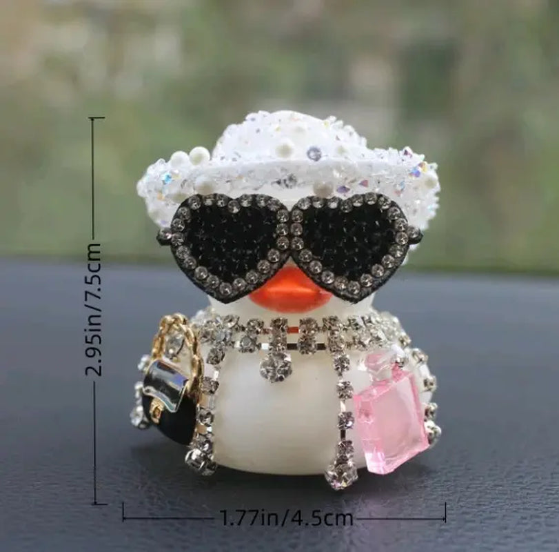 Exquisite Shiny Girl Duck(Need to Assemble)-Car Ornaments, Car Decorations, Valentine'S Day Gifts, Party Atmosphere Decoration