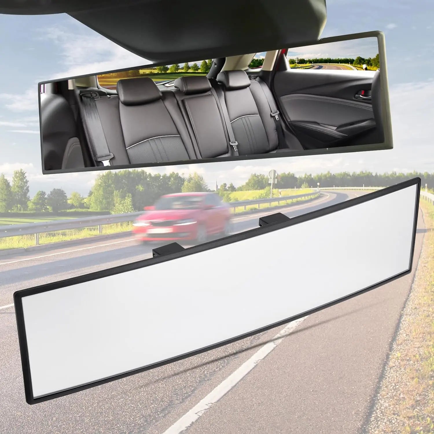 Car Rear View Mirrors 11.8 Inch Wide-Angle Clip-On Design | Reduces Blind Spots for Cars, Suvs & Trucks | Clear Vision & Enhanced Awareness