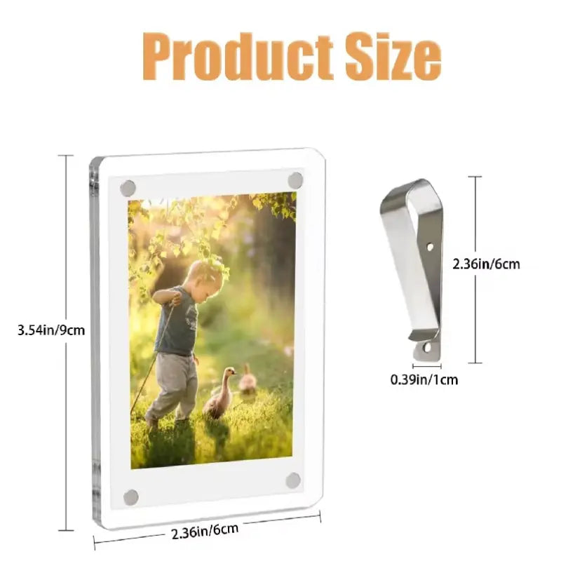 Joytutus Summervibes-Magnetic Car Sun Visor Photo Clips - Clear Acrylic Display Frames for Family Pet Photos, Easy Clip Vehicle Accessories, Birthday Car Gift for Drivers, Car Accessories