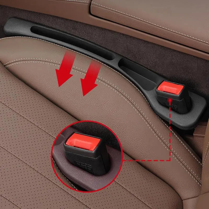 Two-Piece Anti-Slip Protection Car Seat Gap Filler, PU Leather Console Gap Filler, Universal Fit for All Cars, SUV Protection, Car Console Organizer, Car Essentials