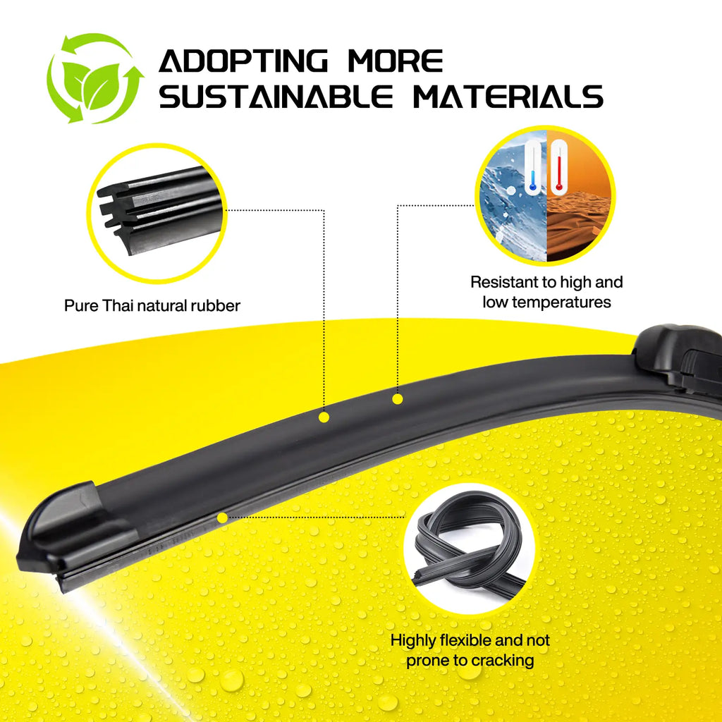 OEM Quality DOG TAIL Wiper Blade for Toyota Honda Nissan Hyundai– Premium U-Hook Compatible, Durable & Easy Installation, Fits Multiple Toyota Models up Car Fathersdaygift
