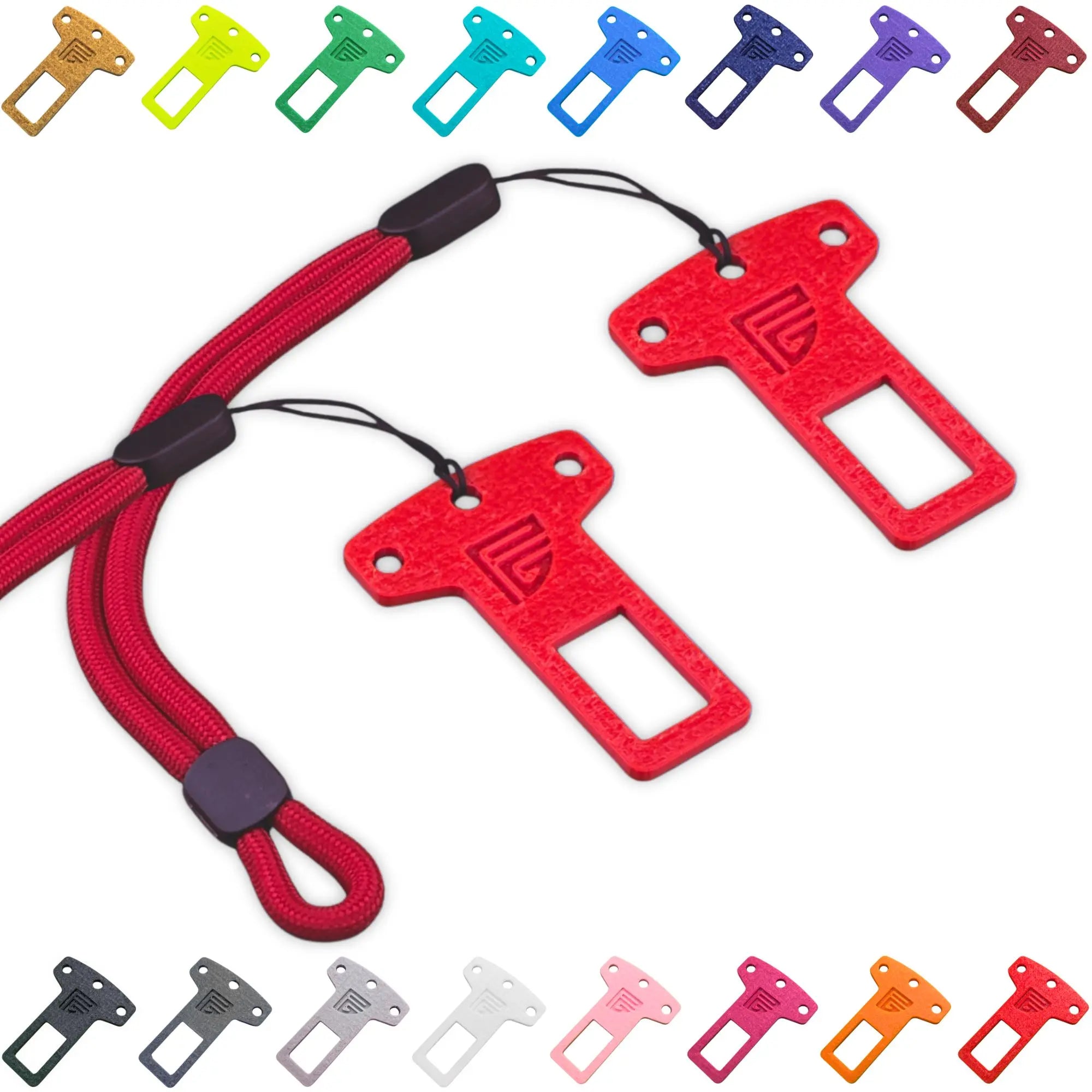 Satisfying Click Seatbelt Buckle Keychain with Adjustable 6-Inch Lanyard | Novelty Fidget Keyring Bag Charm | Durable PETG Plastic | Cute Multi-Color Car Accessories Gift for Men Women Dog Owners | 2-Pack or 4-Pack Options Stocking Stuffer
