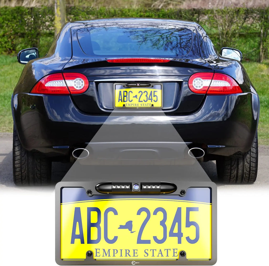 [Weekly Deals] License Plate Backup Camera HD Night Vision Rear [Summer Vibes] View Camera with 8 Leds 170° Viewing Angle Waterproof Backup Rear Camera for Cars, SUV, Trucks, RV and More