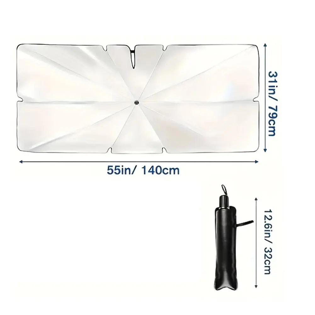 Foldable Anti-Uv Windshield Sunshade, Multipurpose Car Front Window Heat Protective Umbrella for Sedan, Automotive Exterior Accessories for Men & Women, Car Stuff, Vehicle
