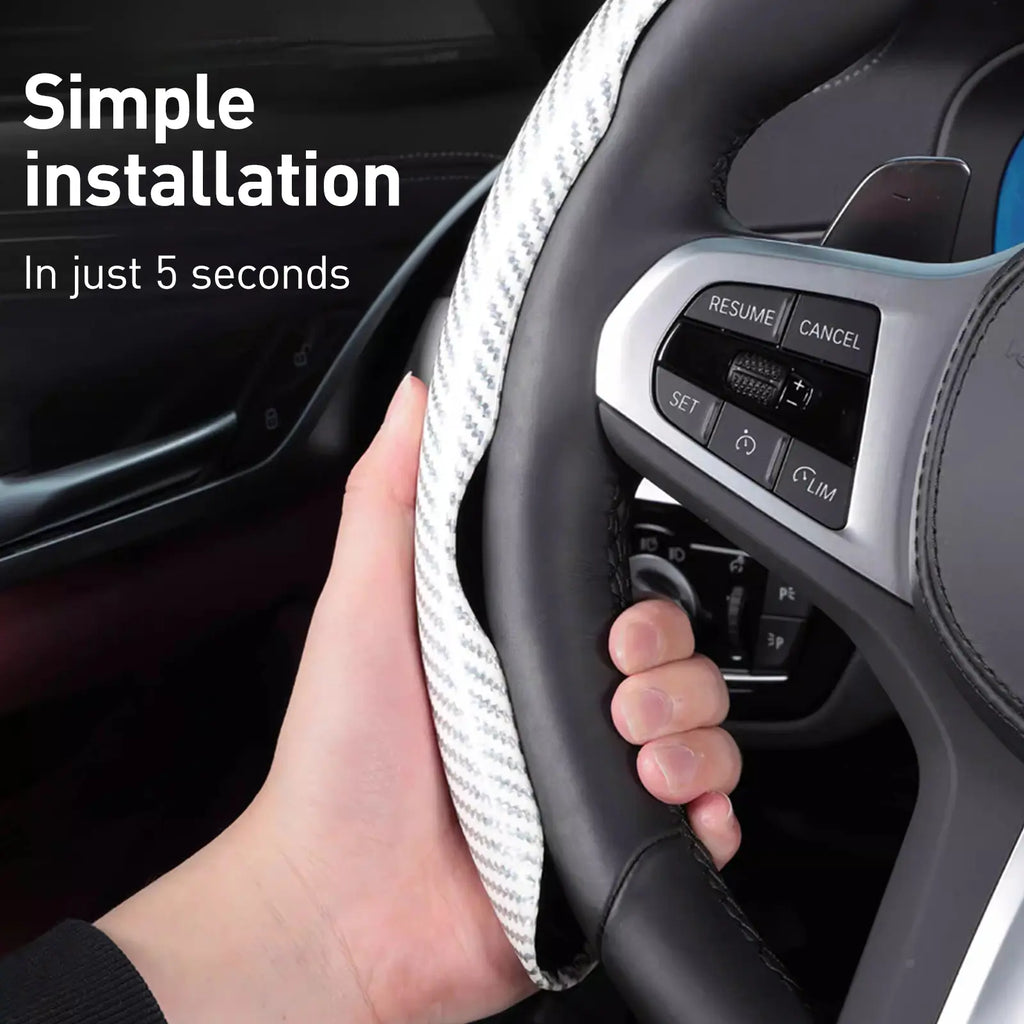 Car Steering Wheel Cover, Non-Slip Design Steering Wheel Protector, Universal Car Steering Wheel Cover for 15 Inch, Decor Gadgets, Car Accessories, Men Gifts, Car Essentials, Vehicle, for Racing