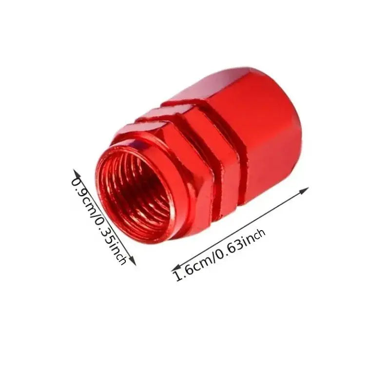 Car Tire Valve Caps, 4 Counts Universal Aluminum Alloy Tires Valves, Portable Dust Proof Tire Valves Suitable for Cars, Bicycles & Motorcycles, Tire Pressure Caps
