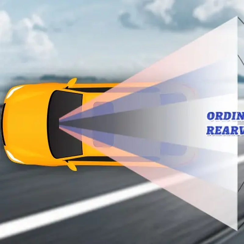 【Install Max Width: 3.1"】11.81 Inch Panoramic Convex Real View Mirror, Interior Clip-On Wide Angle to Reduce Blind Spot Effectively for Car SUV Clear Visibility Safety Install Rearview High Definition