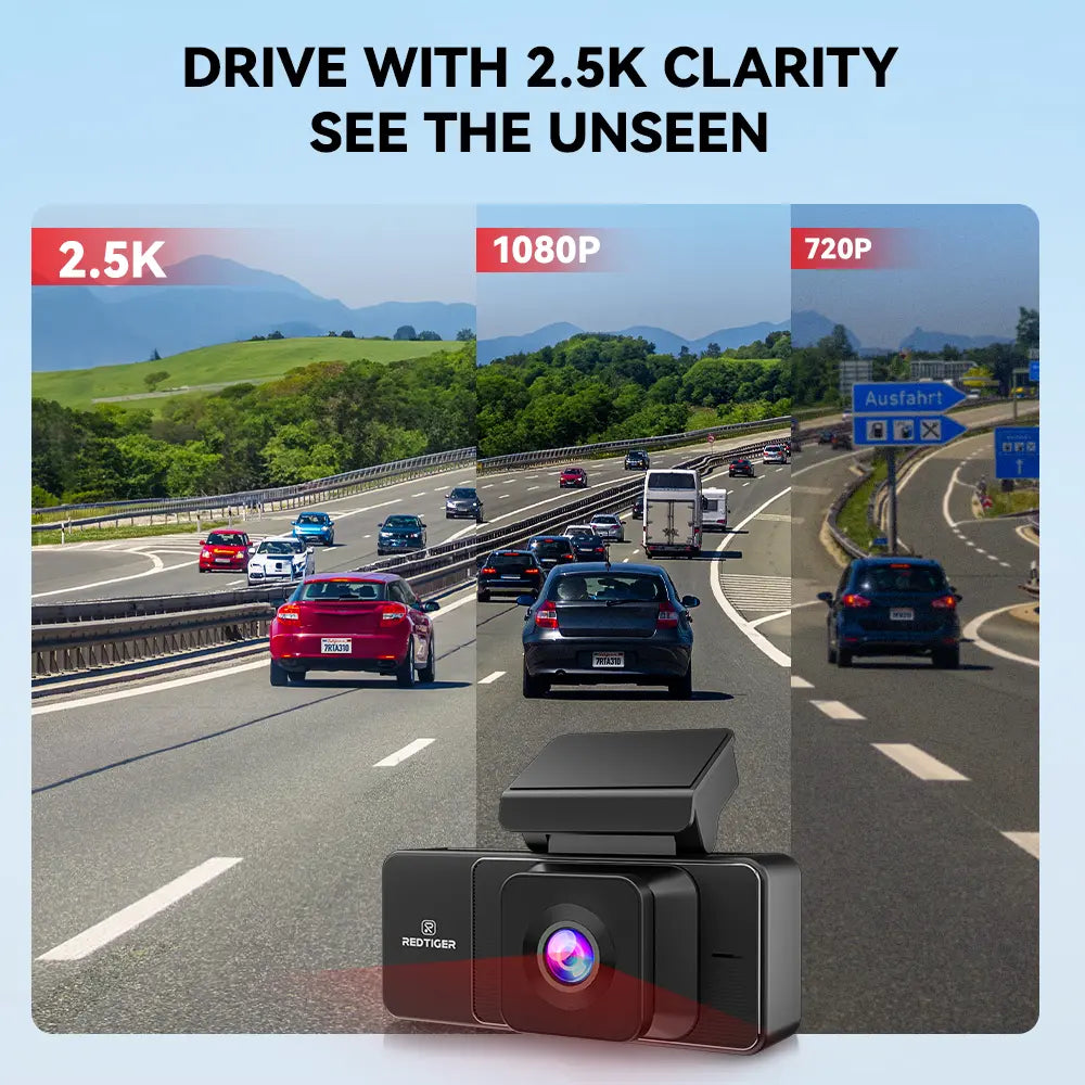 【Fathersdaygift】Redtiger A3 3 Channel Wifi Dash Cam Front and Rear inside with 32G SD Card( No SD Card Option in a Better Deal ), 2.5K+1080P+1080P Car Dash Camera for Carsfront and Rear, G-Sensor, 24H Parking Mode, Car Rvibe, Car VLOG, Summervibes Summerv