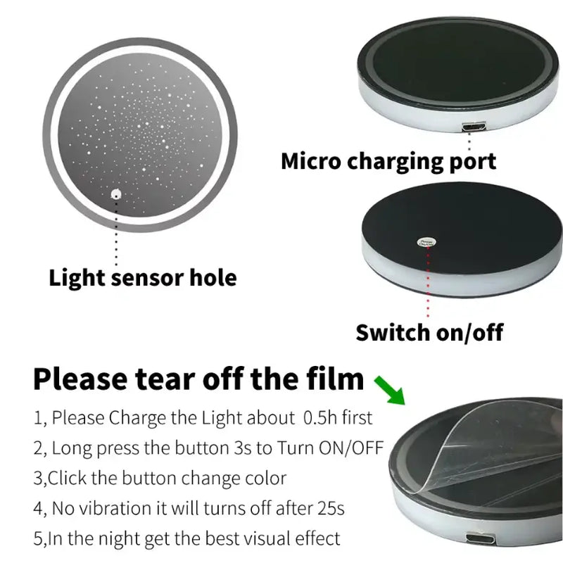 1PCS/2PCS/4PCS LED Cup Holder Lights for Car, Rechargeable 7 Color-Changing Light up Cup Holder Insert Coasters, Car Accessories for Teens Vehicle