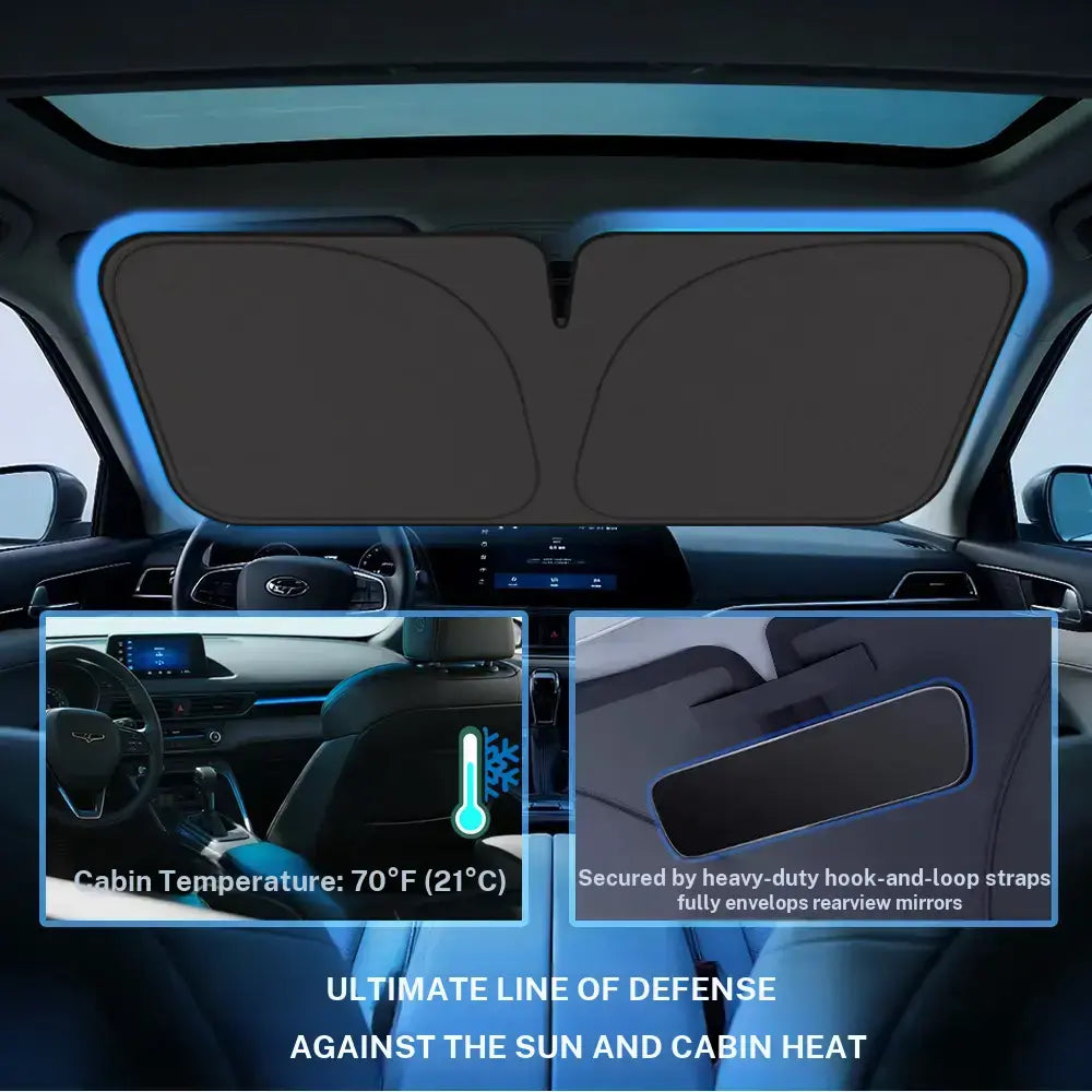 Laser Car Windshield Sun Shade | Reflector Sunshade Offers Ultimate Protection for Car Interior | Cool Reflective Sun Blocker Fits Sedan/Suvs, Mpvs. (57X29.5 In),Summervibes
