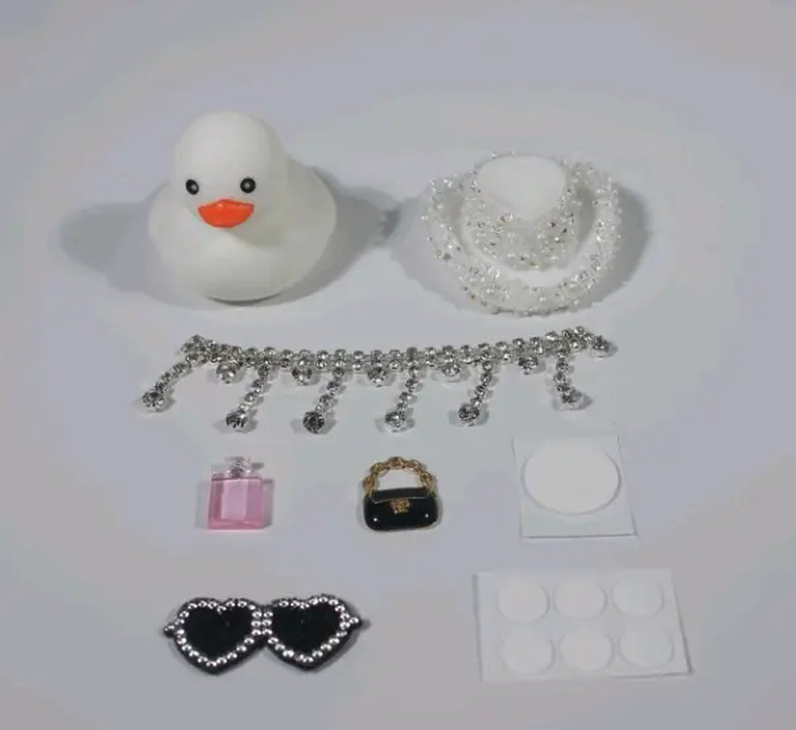 Exquisite Shiny Girl Duck(Need to Assemble)-Car Ornaments, Car Decorations, Valentine'S Day Gifts, Party Atmosphere Decoration