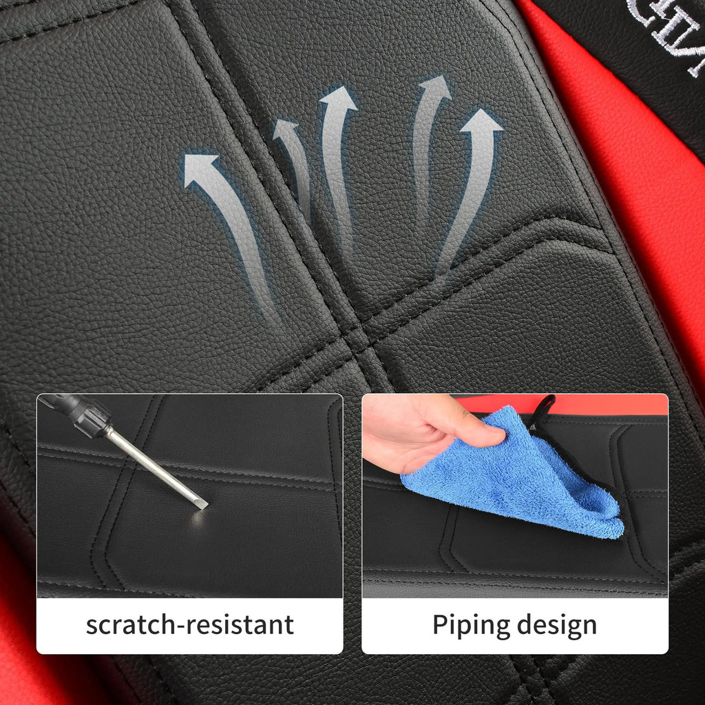 Universal Fit PU Leather Car Seat Cover 2PC Set Original Design for Comfort & Style Sleek Elegant Look Easy Installation