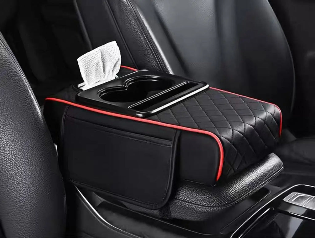 Autoverve Elite-Car Center Console Armrest Pad, Multifunctional 4 in 1 Pad for Car Armrest Box, Car Storage Bag, Car Console Organizer, Car Interior Accessories, Car Organization Supplies