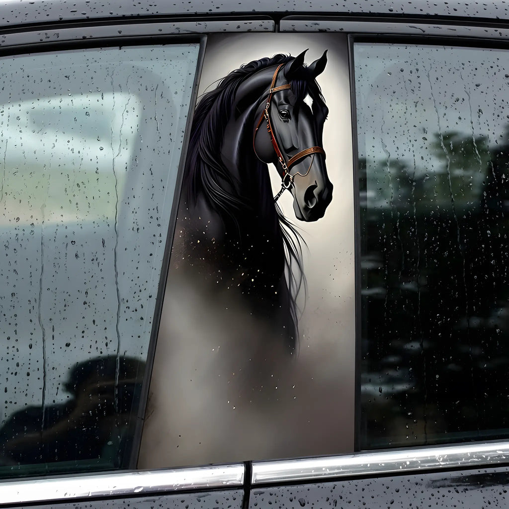 Horse Car B-Pillar Sticker - Durable Horse Design for Vehicle Exterior Enhancement Easy Application No Tools Required Car Decals for Truck