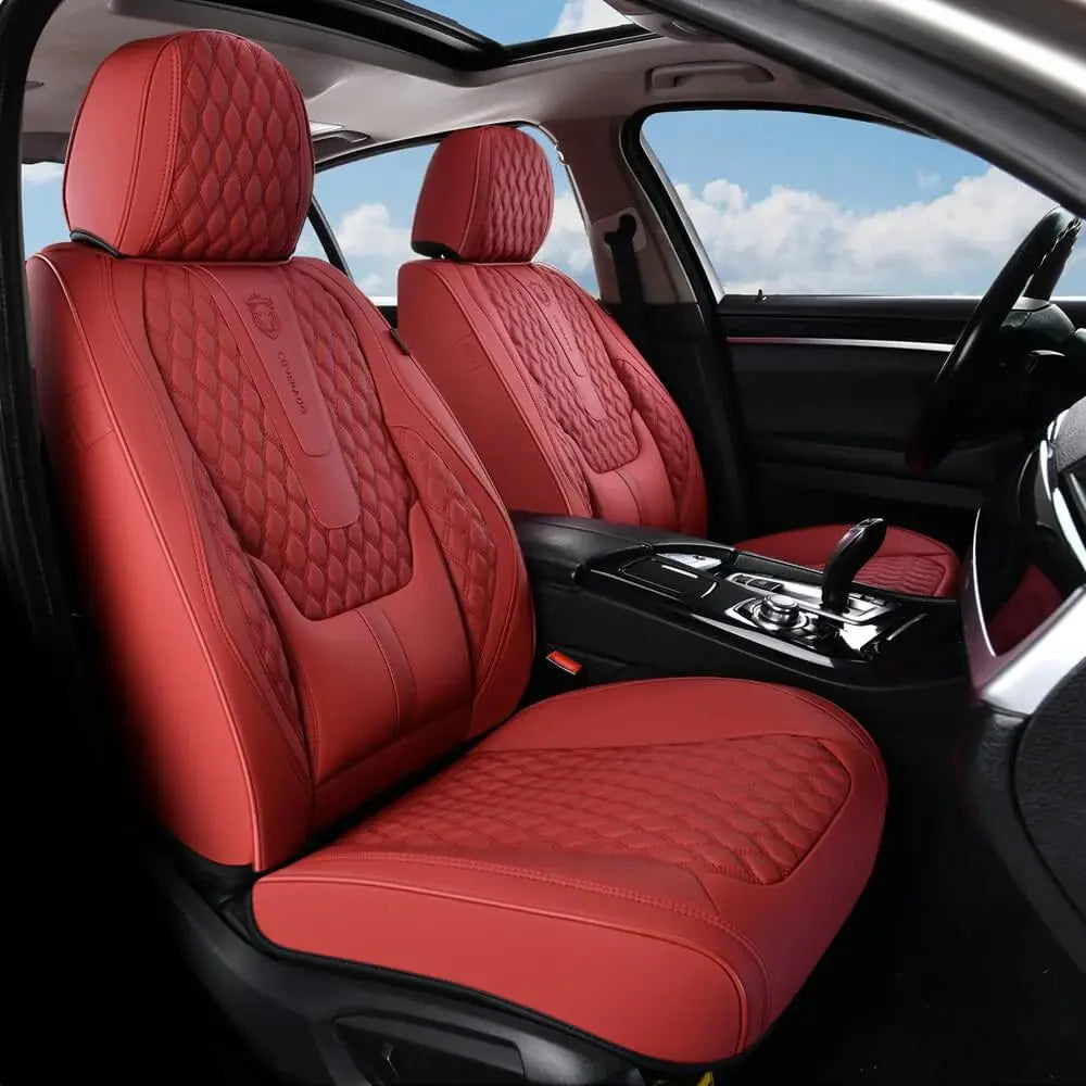 【Coverado】Universal 5-Seater Car Seat Cover Fit Premium Leather Waterproof Auto Seat Protectors B-8859 NAPA Seat Cover Full Coverage Interior Interior PU Leather Sedan Seat Cover Universal Car Seat Coverauto Napa Leath Stylish Upgrade Seat Cover