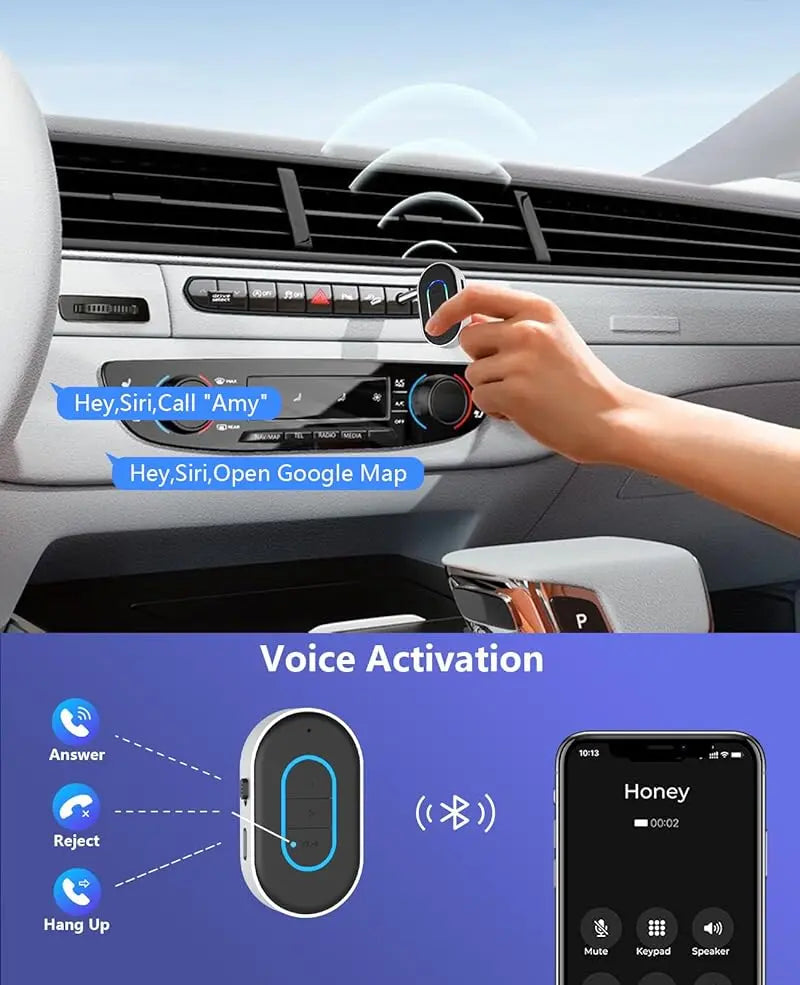 VANOTOM Aux Bluetooth 5.3 Adapter for Car, Bluetooth Car Adapter 3.5Mm Aux Input, Aux to Bluetooth for Car/Home Stereo/Wired Headphones/Speaker | Summervibes
