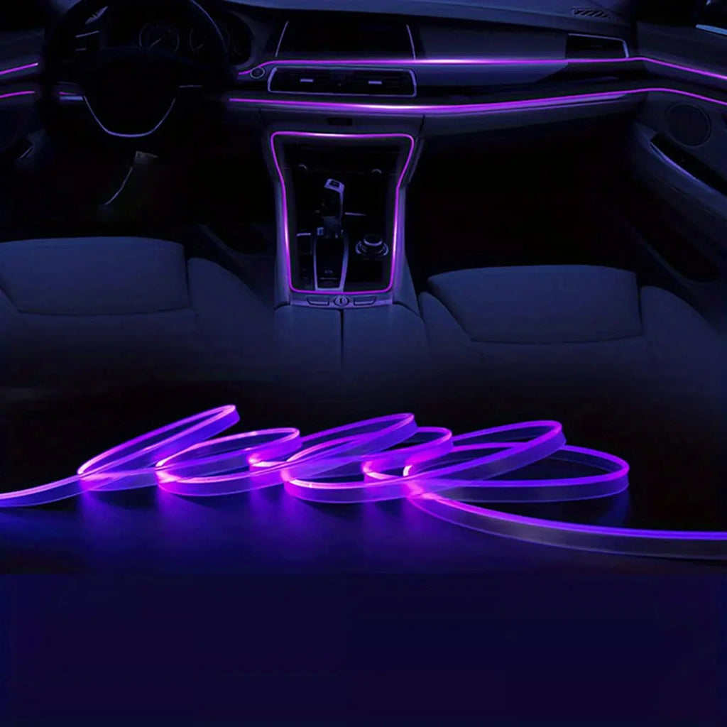 Automotive Ambient Lighting, Intelligent Interior Lights with App Control, Dashboard with Remote Music Synchronization App Control, RGB Color Change, Dly Mode, and Multi Scene Ambient Lighting with LED Lights with Charger