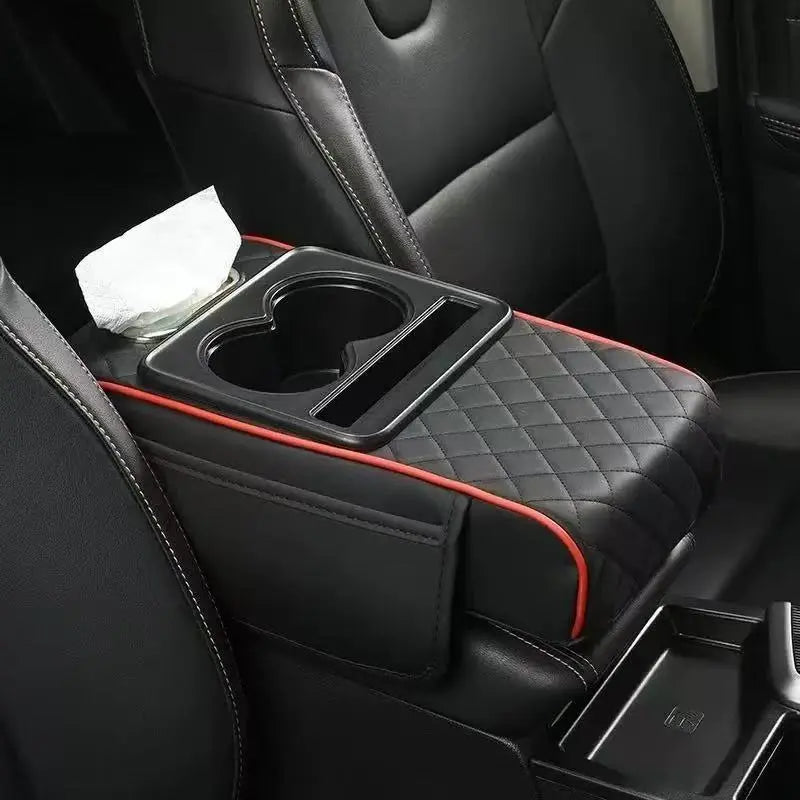Autoverve Elite-Car Center Console Armrest Pad, Multifunctional 4 in 1 Pad for Car Armrest Box, Car Storage Bag, Car Console Organizer, Car Interior Accessories, Car Organization Supplies