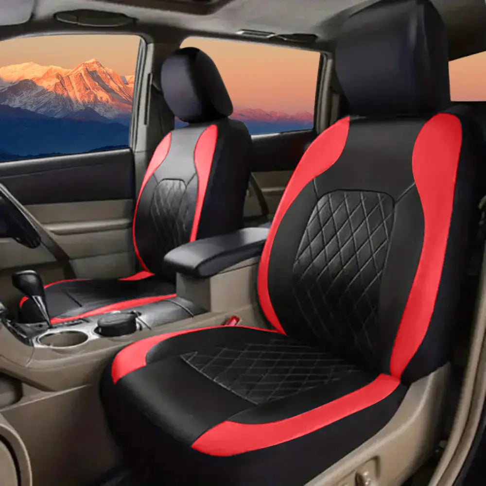 Universal Car Seat Covers 1 Set 5 Seats for Car Front & Rear Seat Covers, PU Leather Waterproof Automotive Seat Protectors, Fits Most Vehicles, Car Interior Accessories