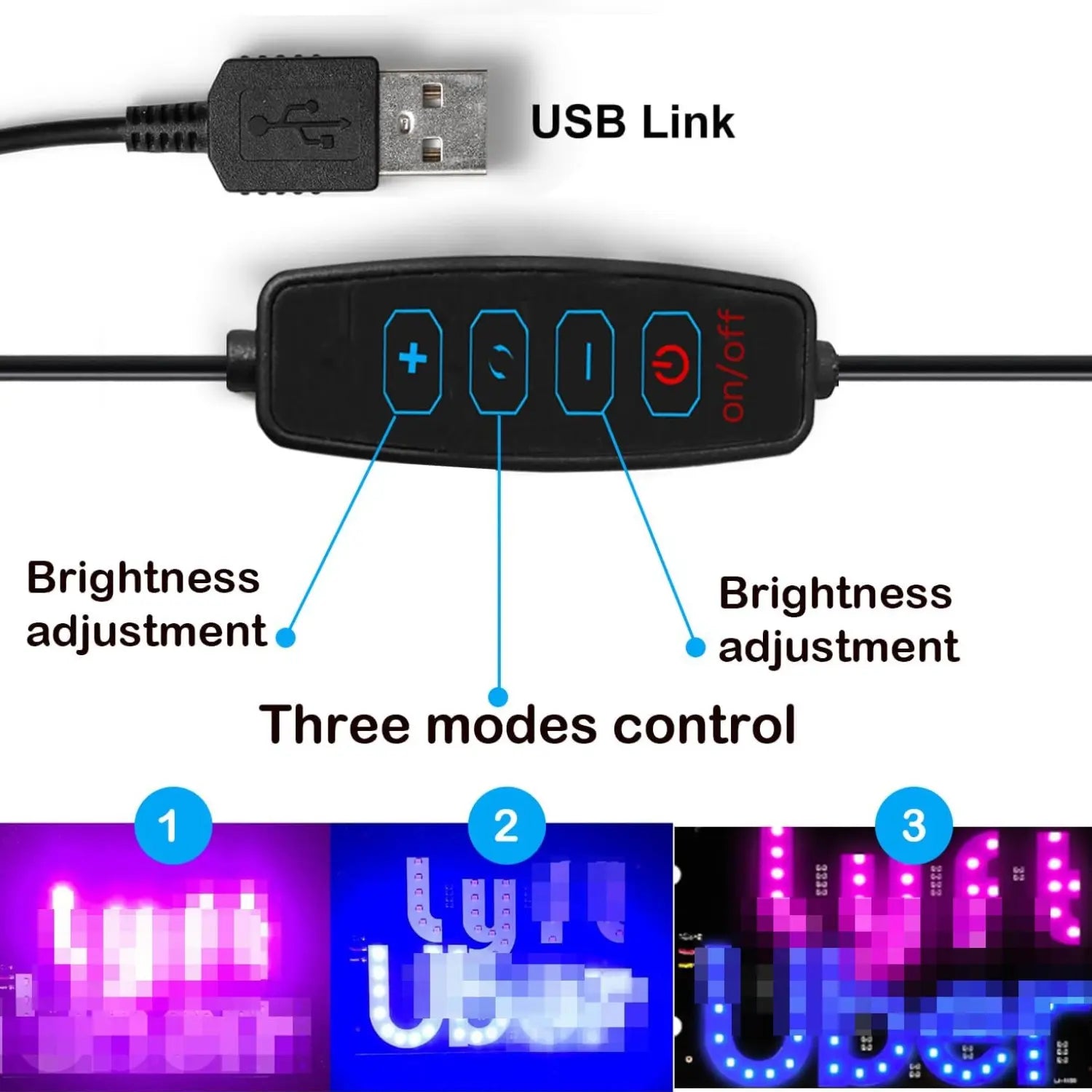 Car Interior Stickers Light Signs for Car, Glow Green Led Sign for Car Windshield, Decal Stickers with Suction Cups Flashing Hook Cab Indicator Illuminated Sign Decor, Switch Control by USB, Fit All Cars