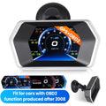 OBD2+GPS 3'' Head-Up Digital Dashboard Speedometer for Obd2-Enabled Cars (2008+) Gauge Speedometer, Supports KM/H & MPH, OBD Multifunction LCD Display,Summervibes Fathersdaygift
