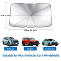 Car Front Windshield Sunshade, Multipurpose Car Glass Sun Shade, UV Blocker & Heat Reducer Car Sun Cover, Universal Easy-Fold Front Anti-Uv Windshield Sunshade, Car Accessories
