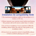 【Install Max Width: 3.1"】11.81 Inch Panoramic Convex Real View Mirror, Interior Clip-On Wide Angle to Reduce Blind Spot Effectively for Car SUV Clear Visibility Safety Install Rearview High Definition