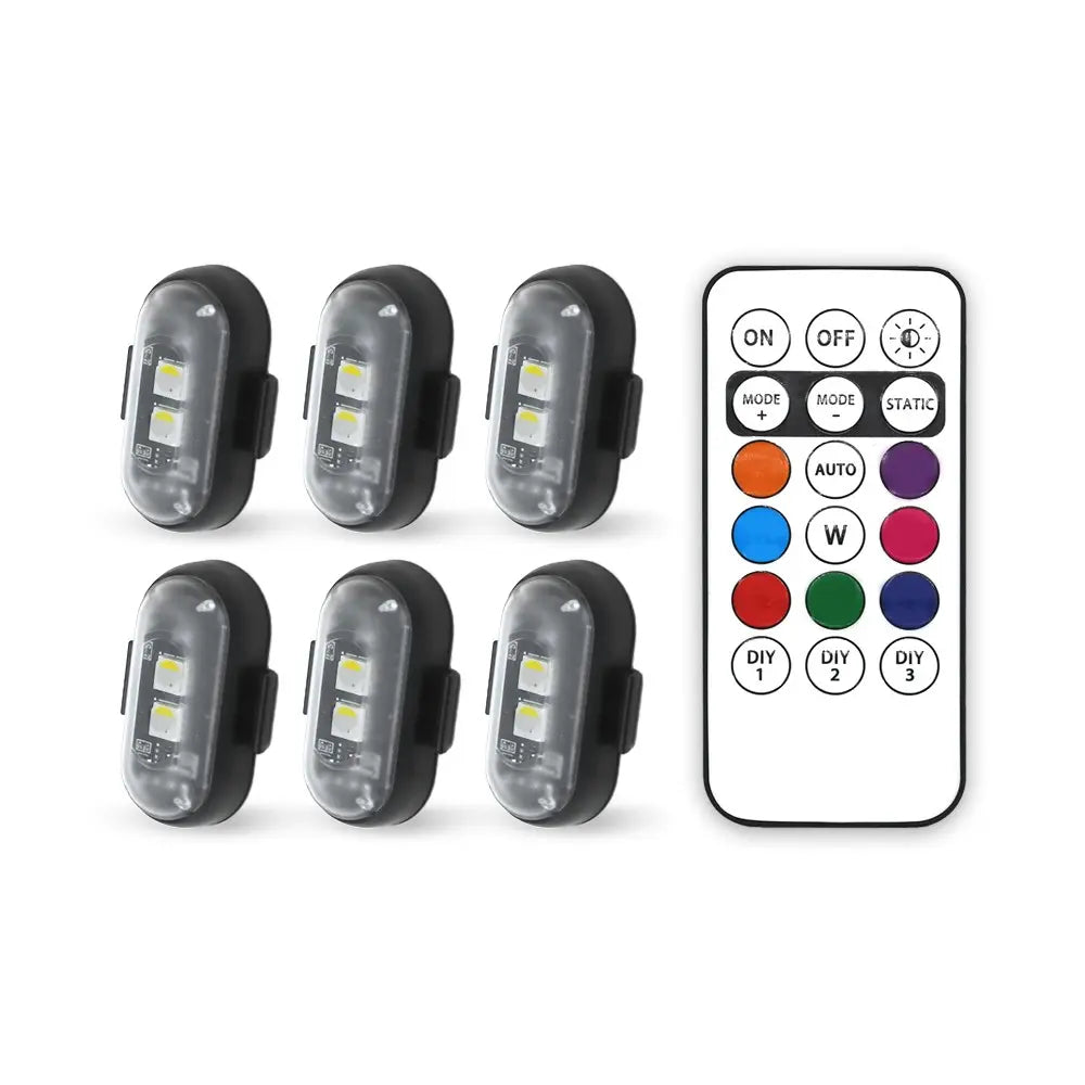 Car LED Light, Remote Control LED Strobe Light, Anti-Collision Aircraft Light Warning Light, Multifunctional Car Decorative Light, LED Car Ambient Light, Multiple Lighting Modes, Led Car Lights