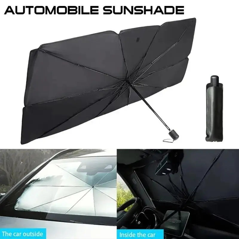 Car Front Windshield Sunshade, Multipurpose Car Glass Sun Shade, UV Blocker & Heat Reducer Car Sun Cover, Universal Easy-Fold Front Anti-Uv Windshield Sunshade, Car Accessories