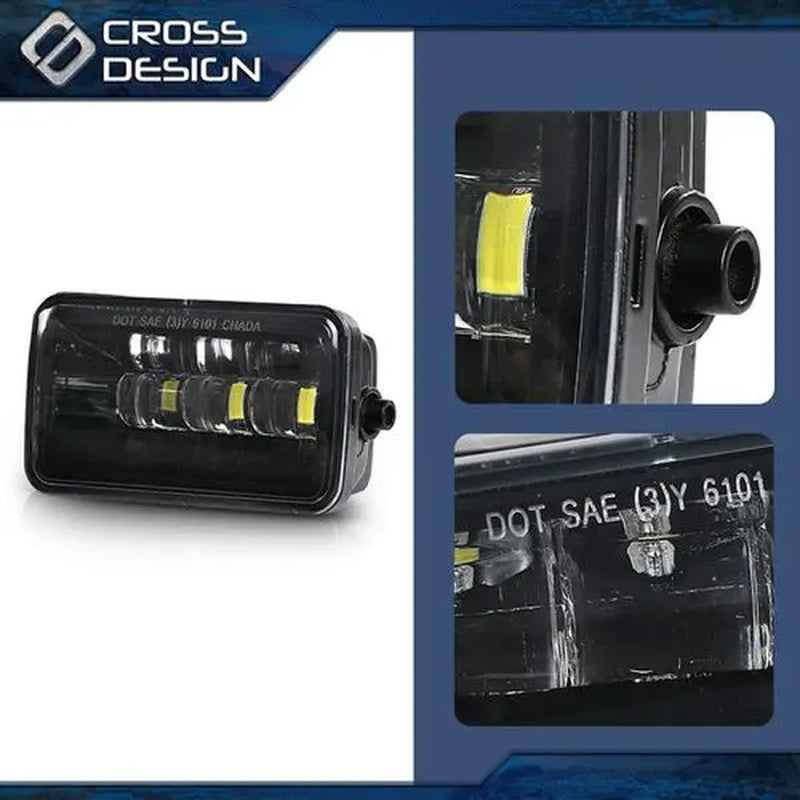 CROSSDESIGN Fit for 2015-2020 Ford F150 2017-2018 Ford F250 Bumper LED Fog Lights Lamp LH+RH