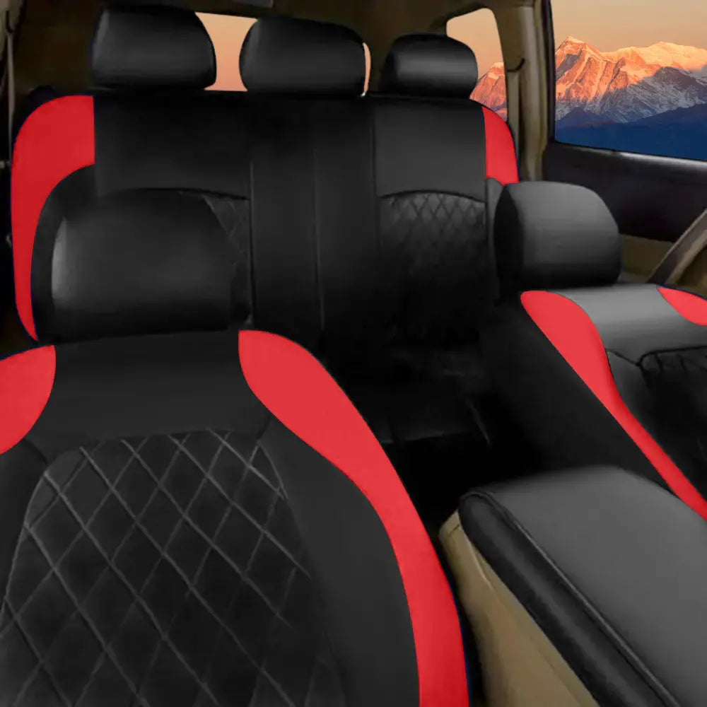 Universal Car Seat Covers 1 Set 5 Seats for Car Front & Rear Seat Covers, PU Leather Waterproof Automotive Seat Protectors, Fits Most Vehicles, Car Interior Accessories