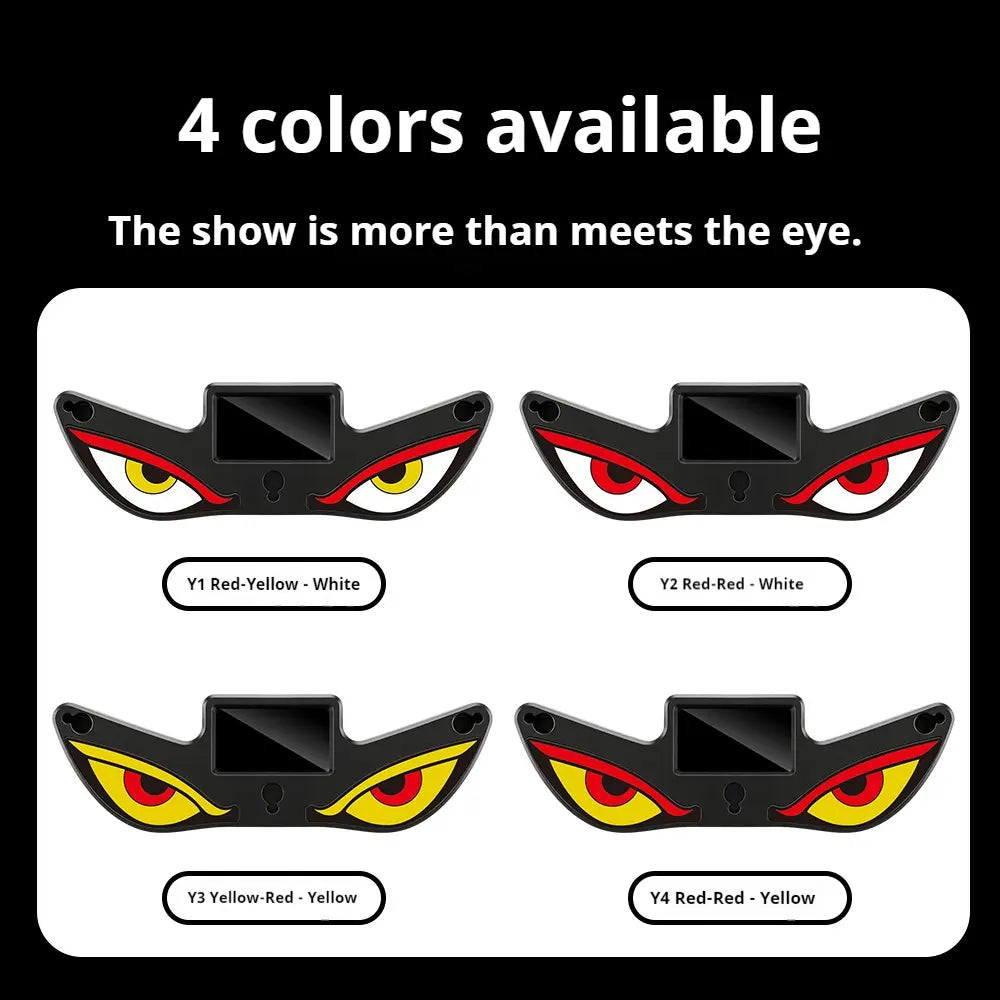 DIYCOM Dynamic LED Rear Window Display for Car – Vampire Devil Eye Emoji Panel, Scrolling Message Screen, USB Powered Night Driving Ambient Light, Cool Funny Auto Decor