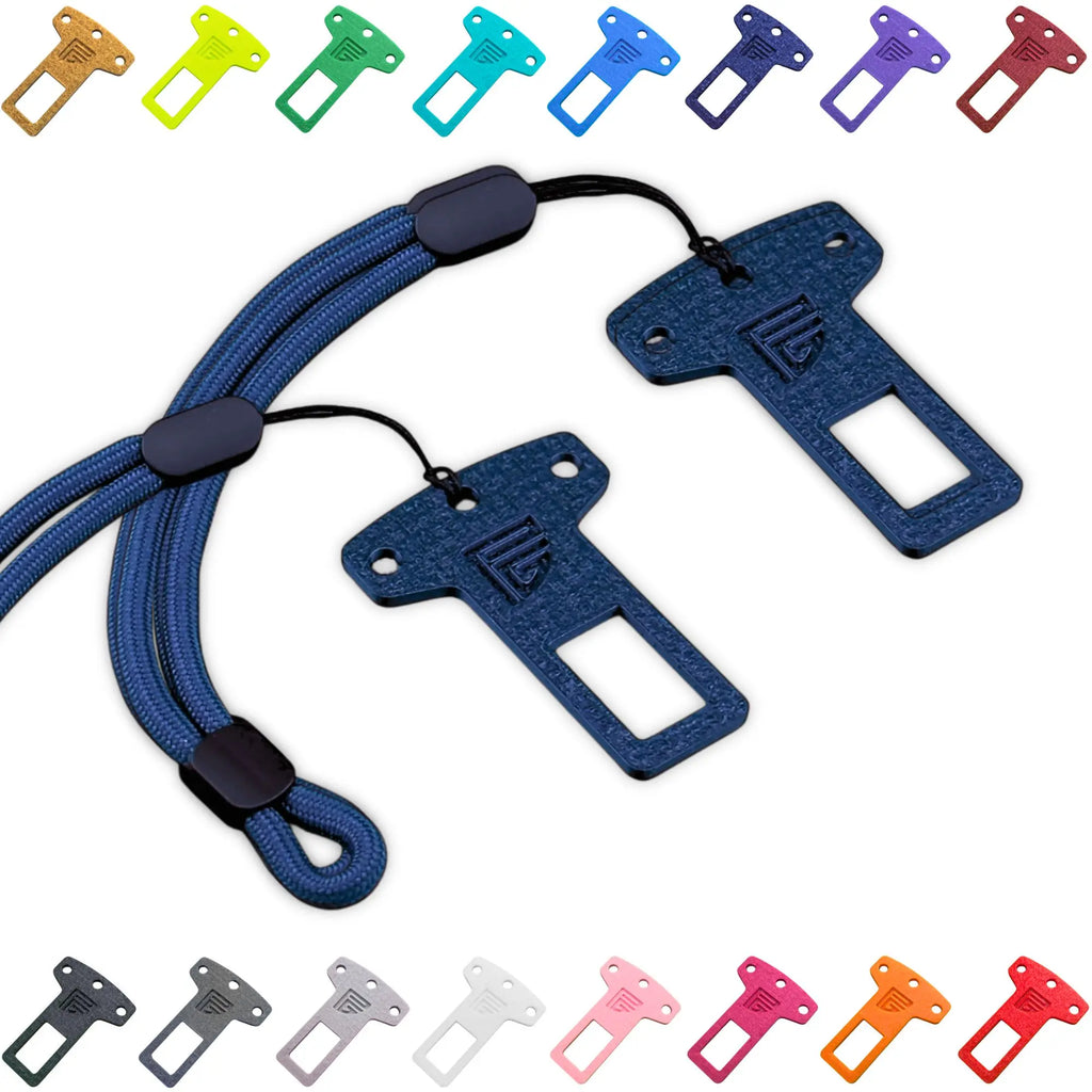 Satisfying Click Seatbelt Buckle Keychain with Adjustable 6-Inch Lanyard | Novelty Fidget Keyring Bag Charm | Durable PETG Plastic | Cute Multi-Color Car Accessories Gift for Men Women Dog Owners | 2-Pack or 4-Pack Options Stocking Stuffer
