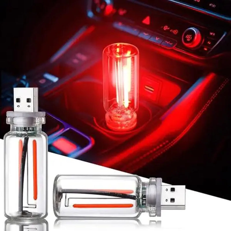 Joytutus Usb-Powered Touch Dimming LED Filament Bulb, Car Interior Decorative Night Light with Touch Sensor, Warm White Glow, Charging Function