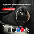 Metal Car Push Start Button Cover, Mech Engine Start Stop Button Cover, Cute Car Accessories for Women Decor