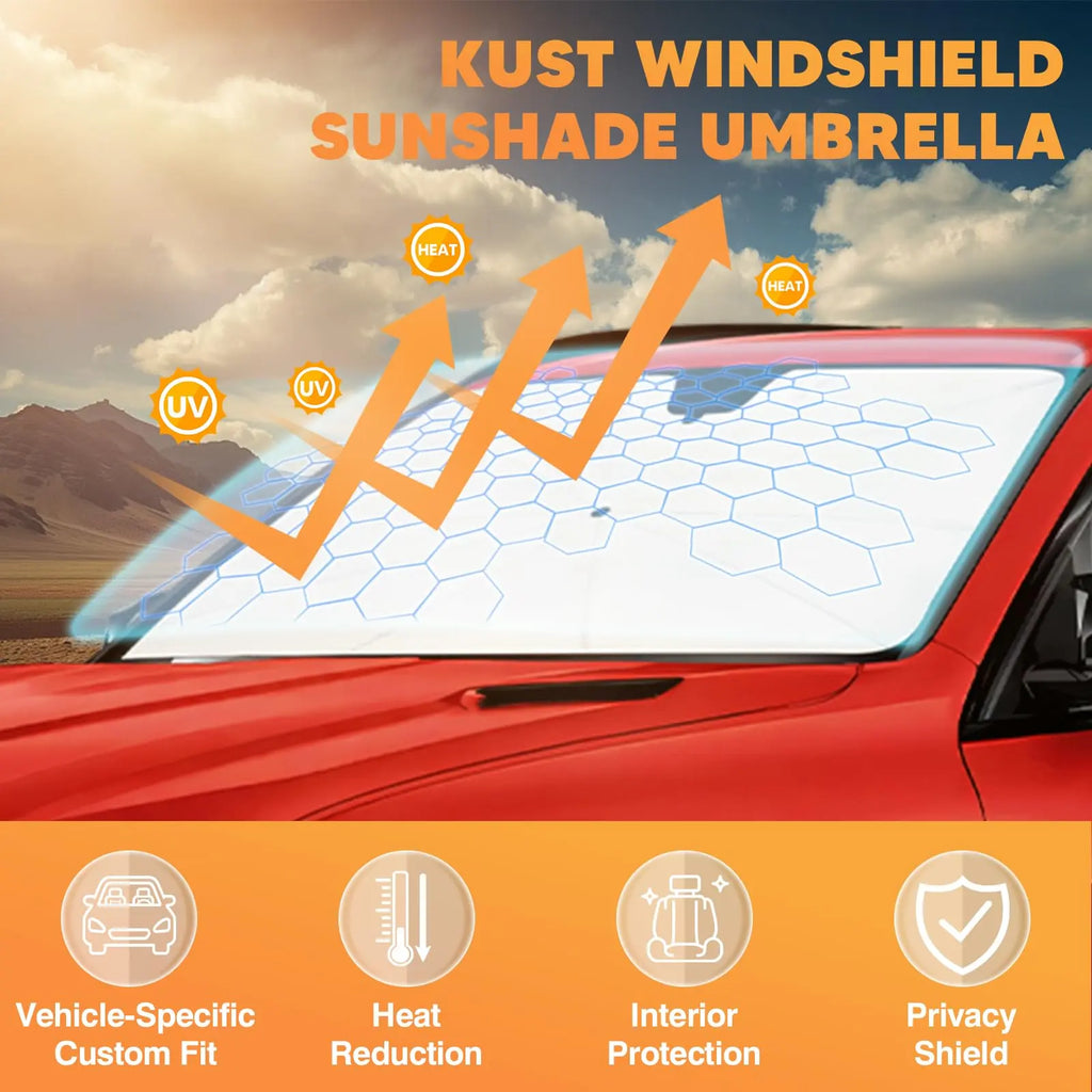 Foldable Anti-Uv Windshield Sunshade, Multipurpose Car Front Window Heat Protective Umbrella for Sedan, Automotive Exterior Accessories for Men & Women, Car Stuff, Vehicle