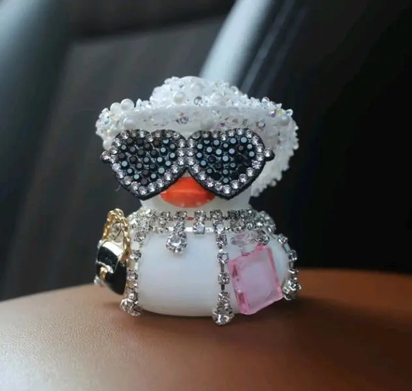 Exquisite Shiny Girl Duck(Need to Assemble)-Car Ornaments, Car Decorations, Valentine'S Day Gifts, Party Atmosphere Decoration