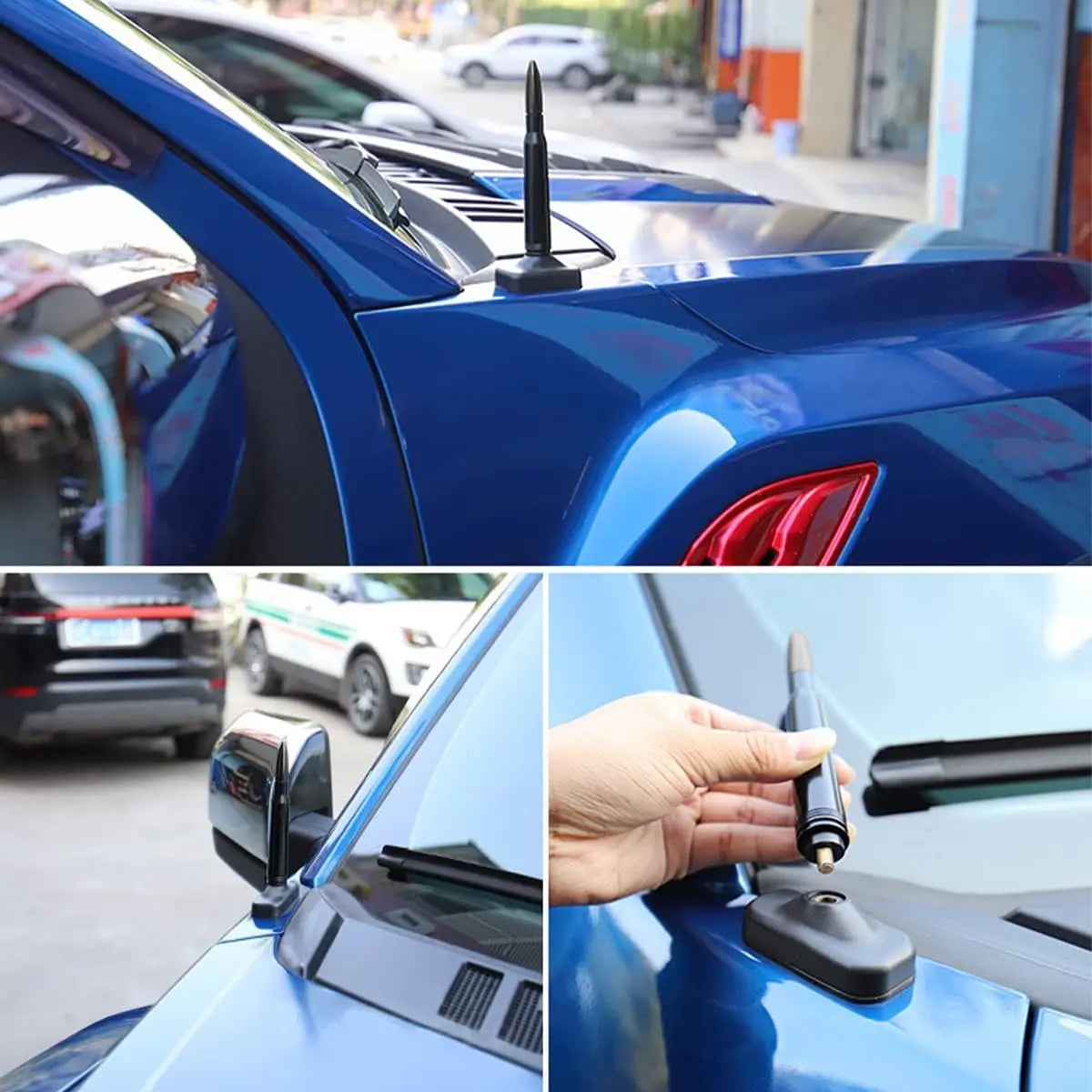 Bullet Antenna Mast Power Radio AM/FM Replacement Universal Car Radio Antenna, Cool Car Accessories Widely Compatible Compatible with Ford, Dodge, Chevrolet, GMC, Jeep, Toyota Truck Replacement Antenna