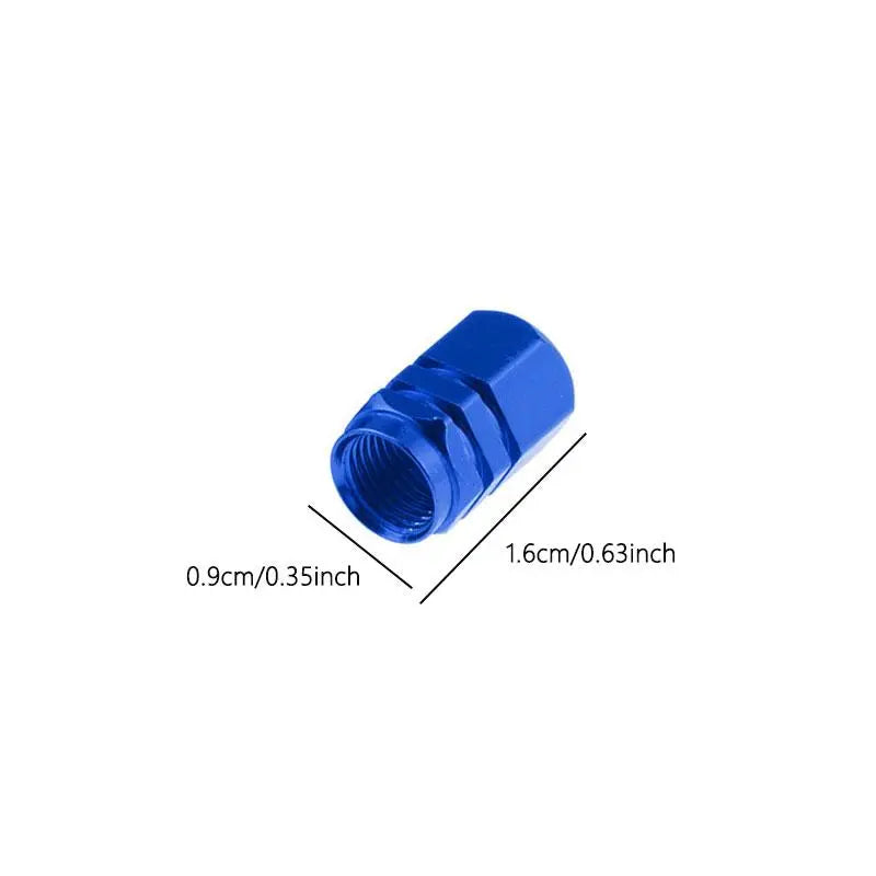 Car Tire Valve Caps, 4 Counts Universal Aluminum Alloy Tires Valves, Portable Dust Proof Tire Valves Suitable for Cars, Bicycles & Motorcycles, Tire Pressure Caps