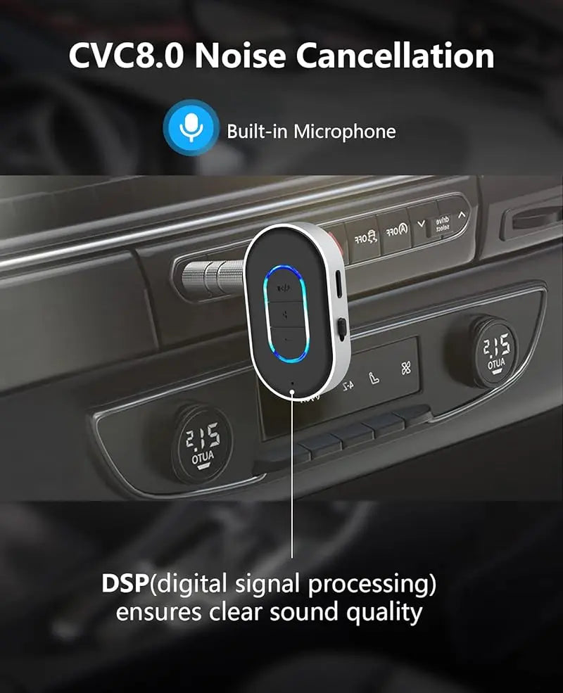VANOTOM Aux Bluetooth 5.3 Adapter for Car, Bluetooth Car Adapter 3.5Mm Aux Input, Aux to Bluetooth for Car/Home Stereo/Wired Headphones/Speaker | Summervibes