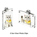 Joytutus Summervibes-Magnetic Car Sun Visor Photo Clips - Clear Acrylic Display Frames for Family Pet Photos, Easy Clip Vehicle Accessories, Birthday Car Gift for Drivers, Car Accessories