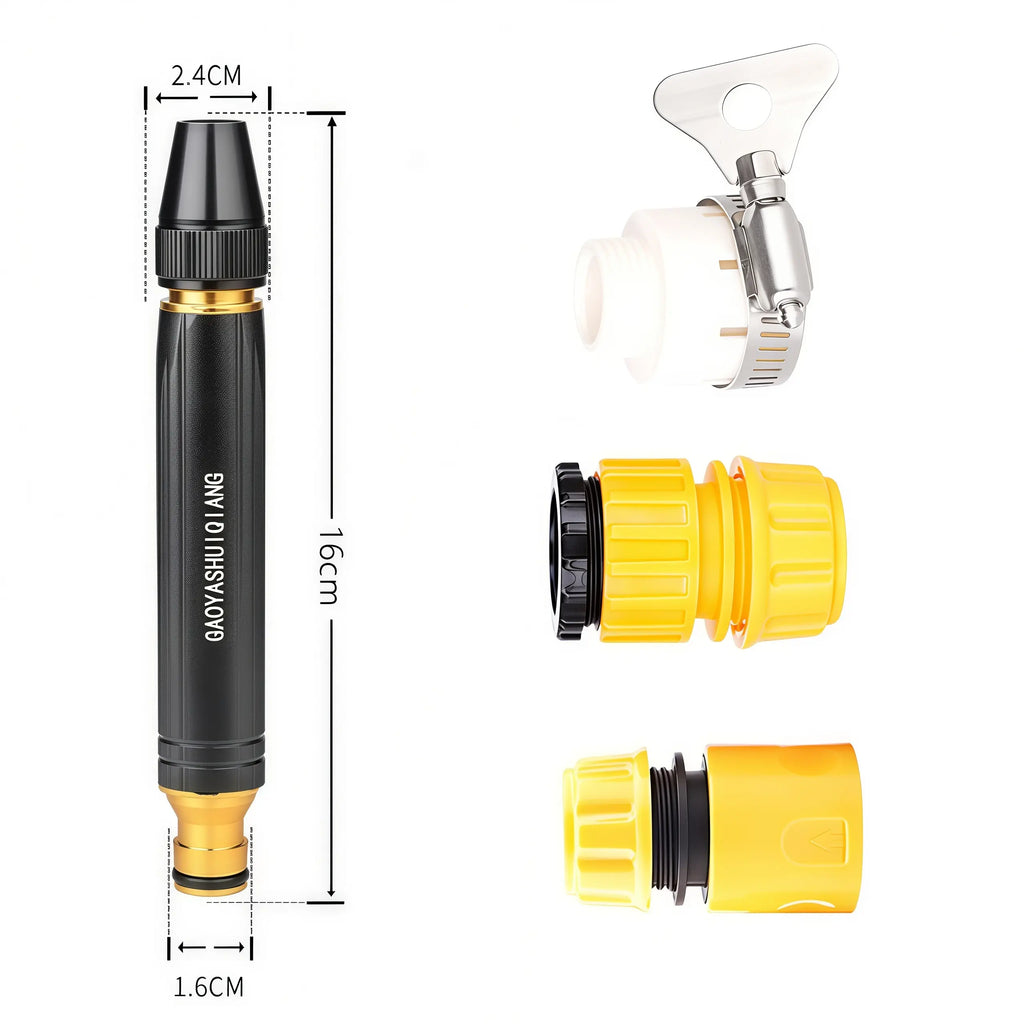 Home High-Pressure Car Wash Water Gun with Booster Nozzle and Hose, a Must-Have for Watering Plants and Vegetables, and Car Washing