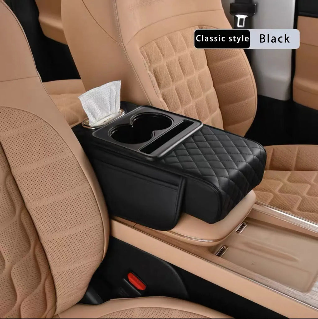 Autoverve Elite-Car Center Console Armrest Pad, Multifunctional 4 in 1 Pad for Car Armrest Box, Car Storage Bag, Car Console Organizer, Car Interior Accessories, Car Organization Supplies