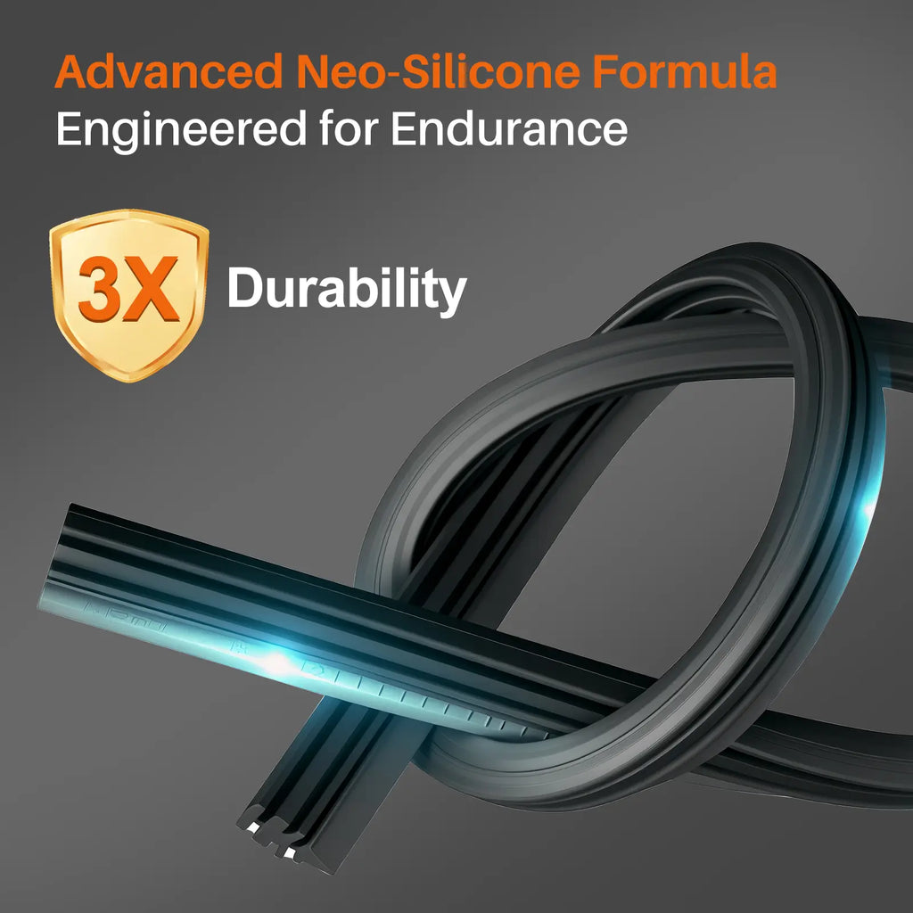 DOG TAIL 2-In-1 Water Repellent Silicone Wiper Blades(Pack of 2) ,Durable Refill Kit with Multiple Adapters, Automotive Replacement Front Windshield Wiper Blades Set for My Car with Water Repellency Formula Dropclear Fathersdaygift