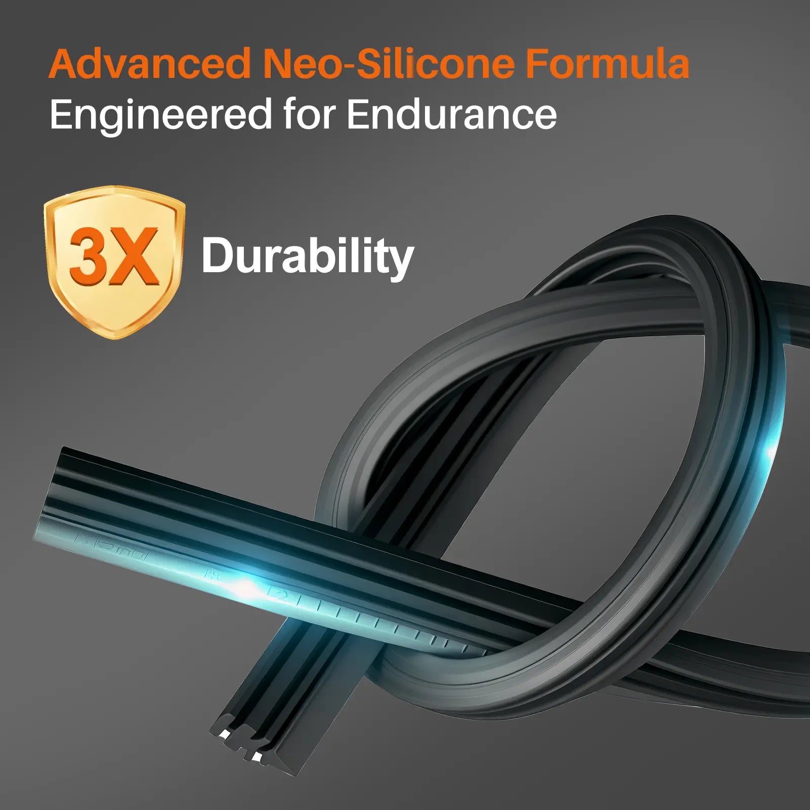 DOG TAIL 2-In-1 Water Repellent Silicone Wiper Blades(Pack of 2) ,Durable Refill Kit with Multiple Adapters, Automotive Replacement Front Windshield Wiper Blades Set for My Car with Water Repellency Formula Dropclear Fathersdaygift